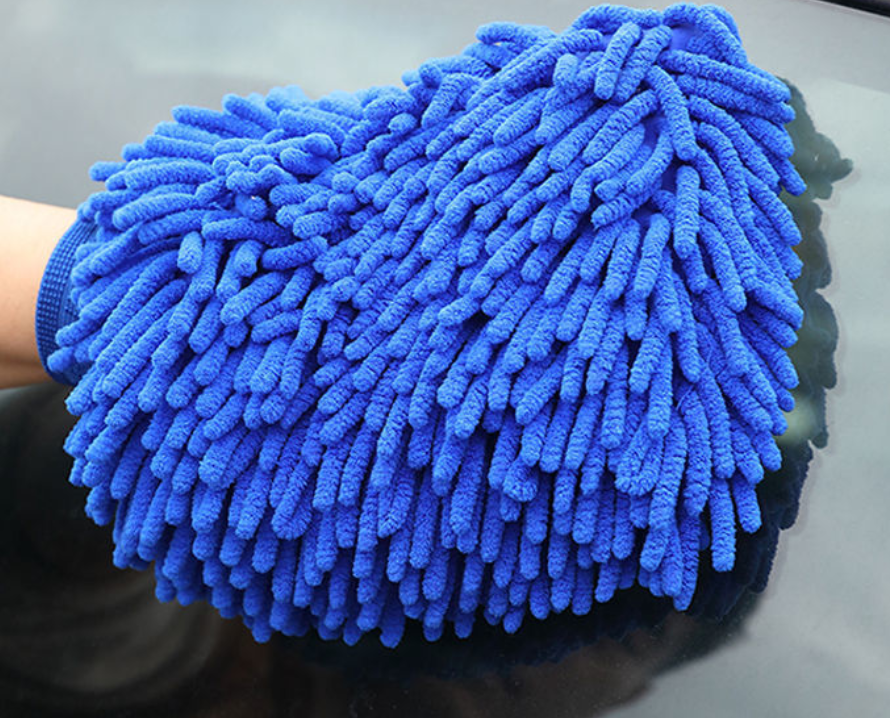 Double-side Microfiber Chenille Glove Car Wash Mitt High Quality   