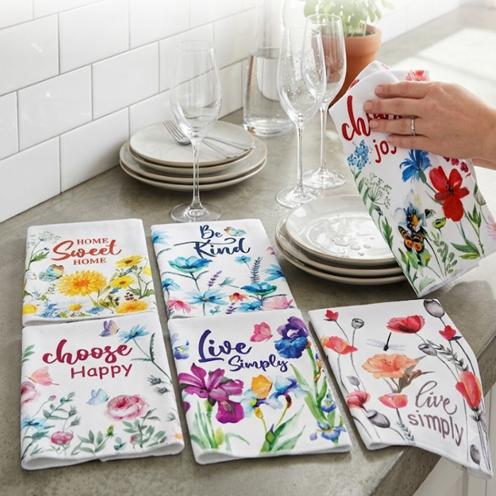 Premium Microfiber Printed Kitchen Towels Quick-Dry & Lint-Free Cleaning Cloths