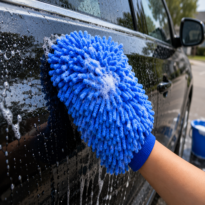 Double-Sided Chenille Wash Mitts 