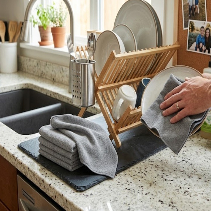 Durable Edgeless Microfiber Dish Cloths