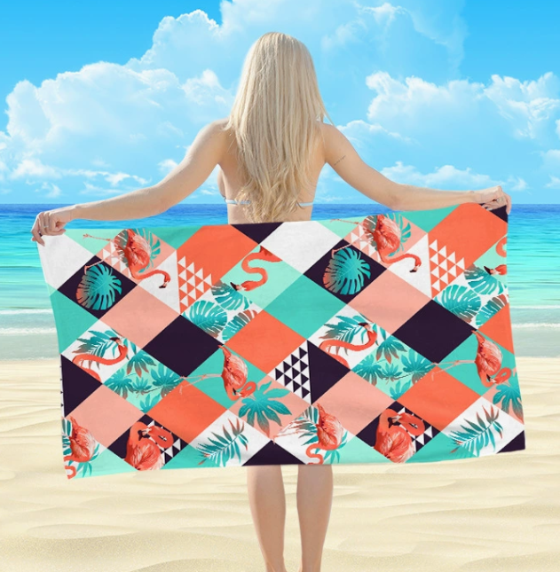 Printed Microfiber Suede Beach Towels Wholesale / laurey microfiber towels supplier