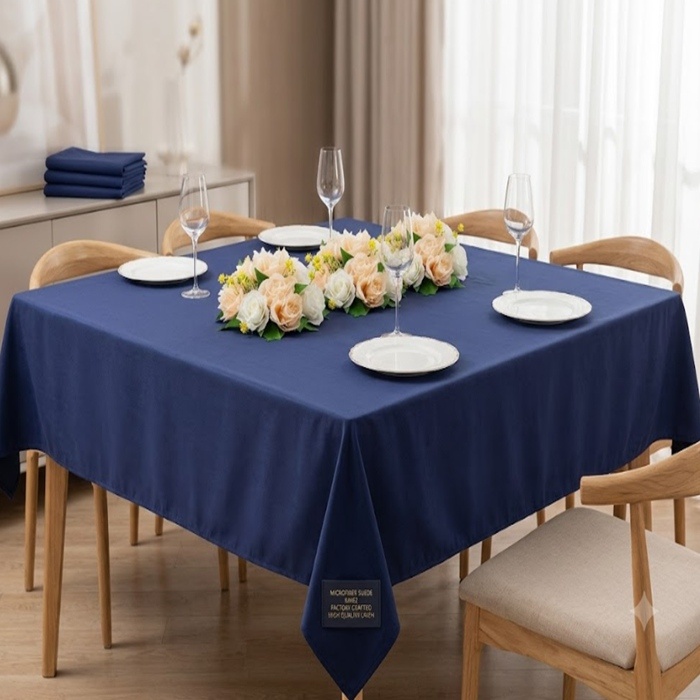 62x62 Inch Microfiber Suede Tablecloth