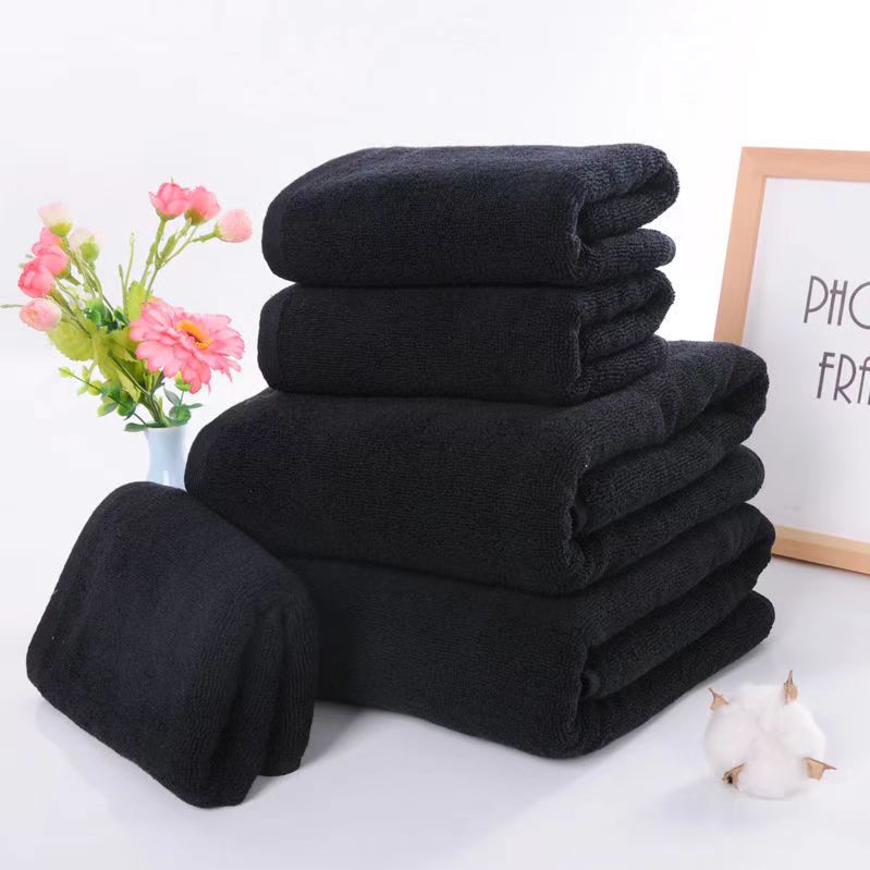 microfiber hair salon towels black color