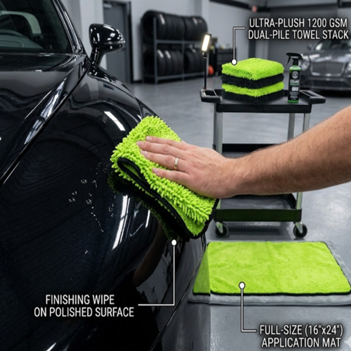 Ultra-Plush Chenille Microfiber Car Drying Towels