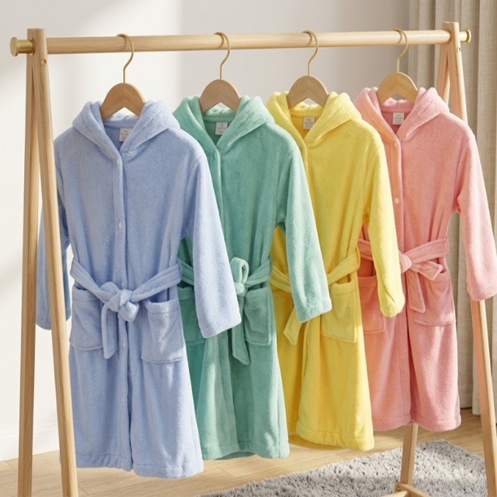 Luxury Microfiber Coral Fleece Bath Robe
