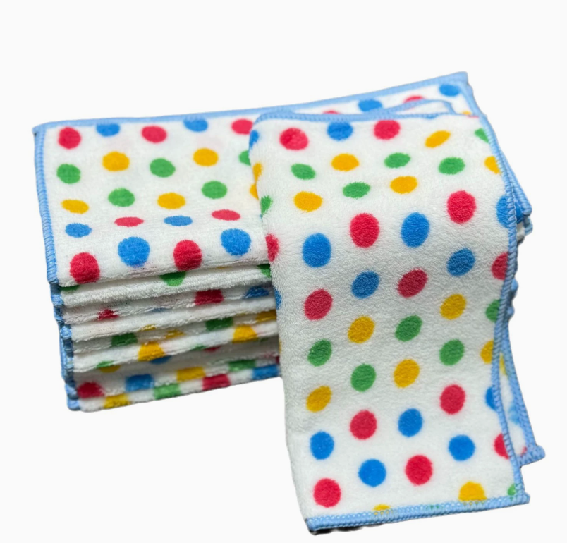 Microfibre spot design dish towels for cleaning printed microfiber kitchen cloth