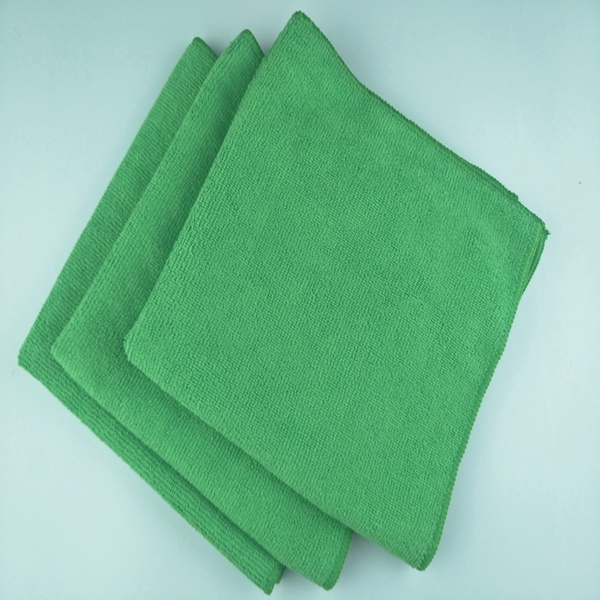 Green Color Microfibre Towels For Multi Purpose Use Fresh Goods