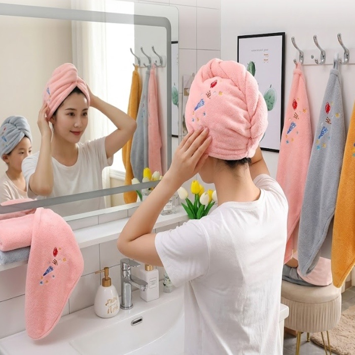 Soft Microfiber Hair Drying Wrap Secure Turban Towel