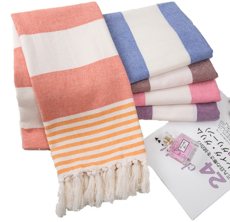 Fringed beach towel