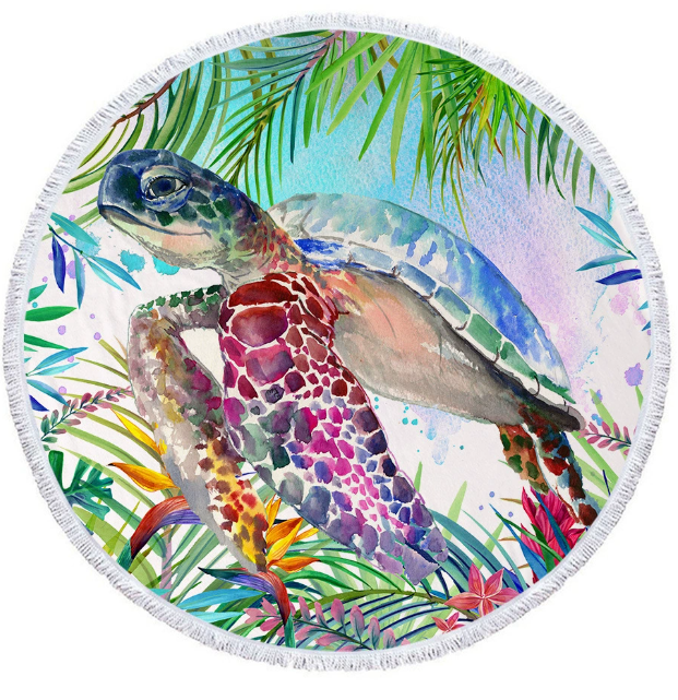 Round printed beach towels microfiber beach towels wholesaler