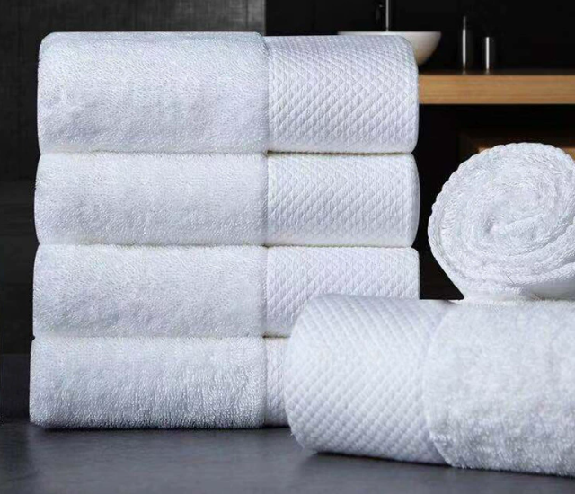 Luxury Cotton Terry Spa Towels with Satin Border for Home & Spa from cotton towels factory - laurey