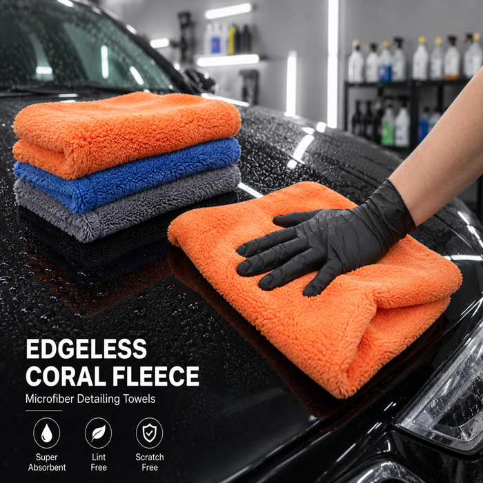 Edgeless Microfiber Coral Fleece Towels