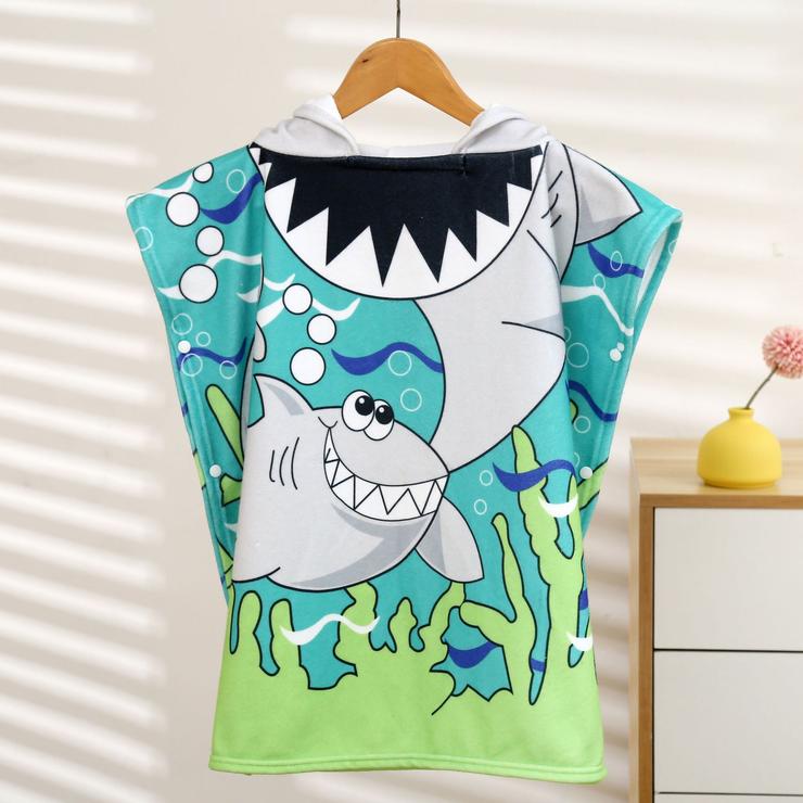 Printed beach towel poncho